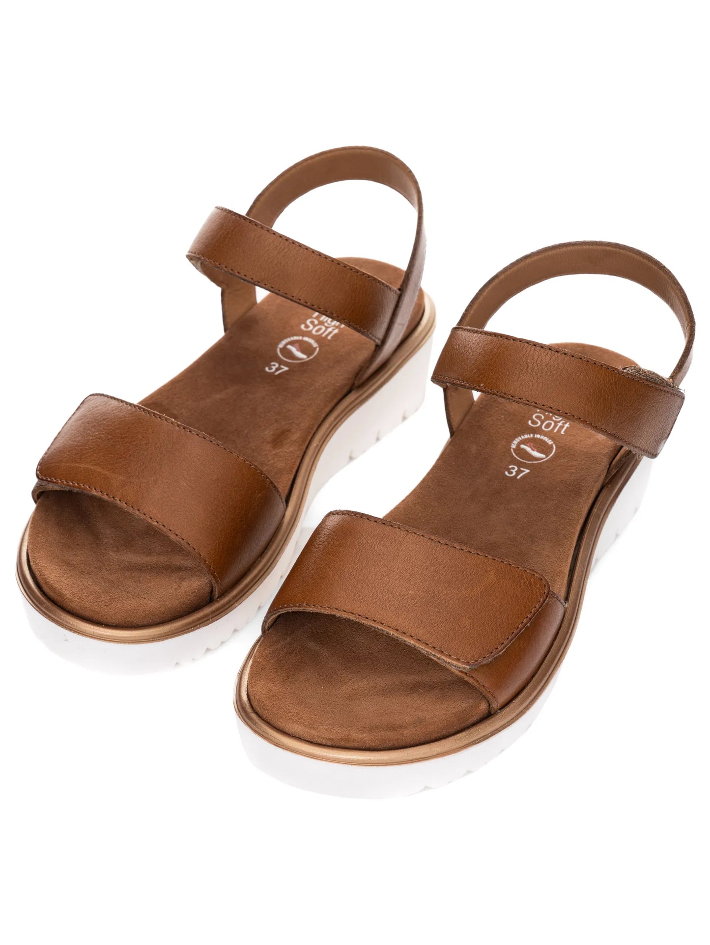 Ara Women's 1233518 Bilbao Leather Sandals Cognac Brown