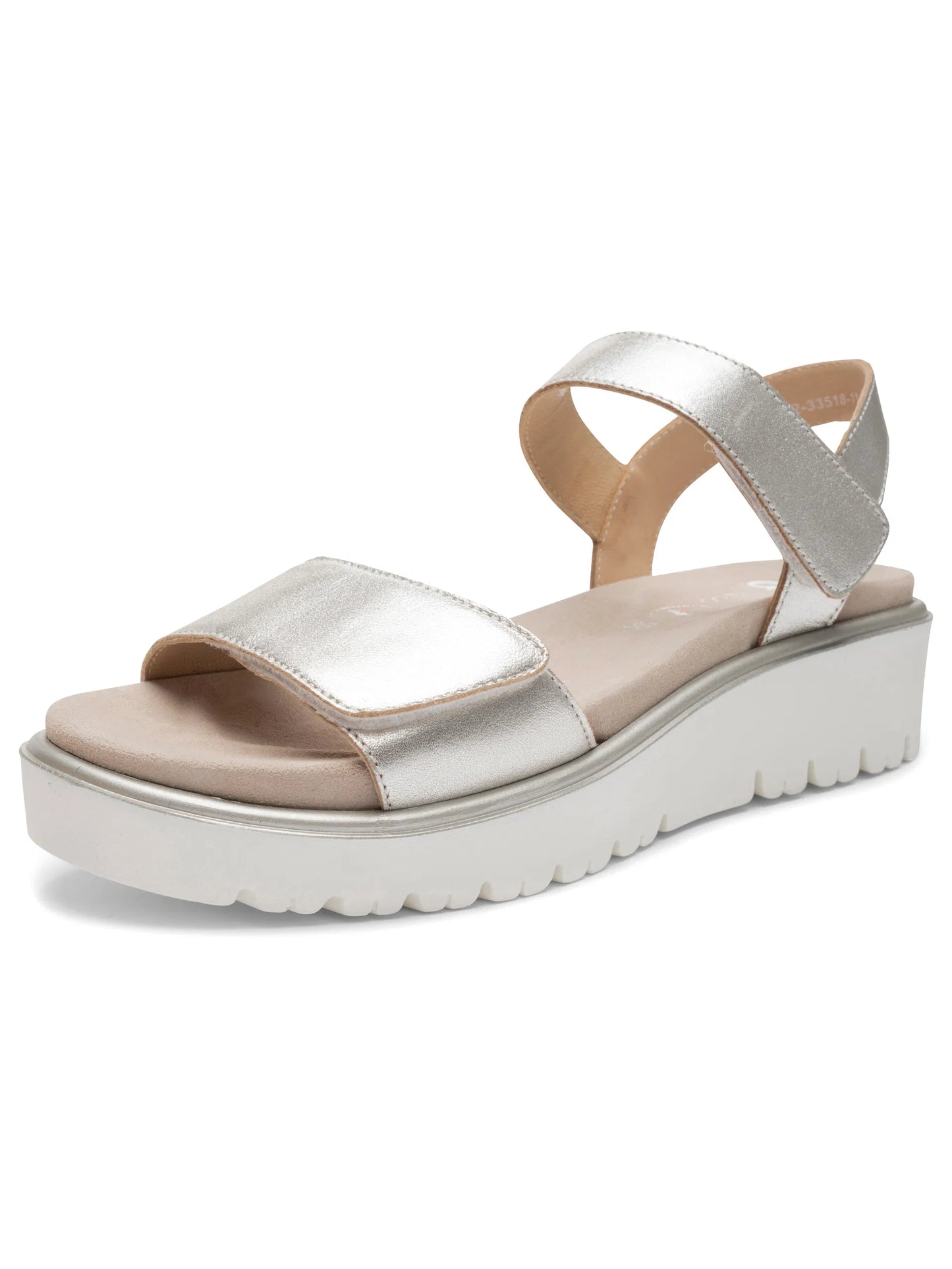 Ara Women's 1233518 Bilbao Leather Sandals Platinum Grey