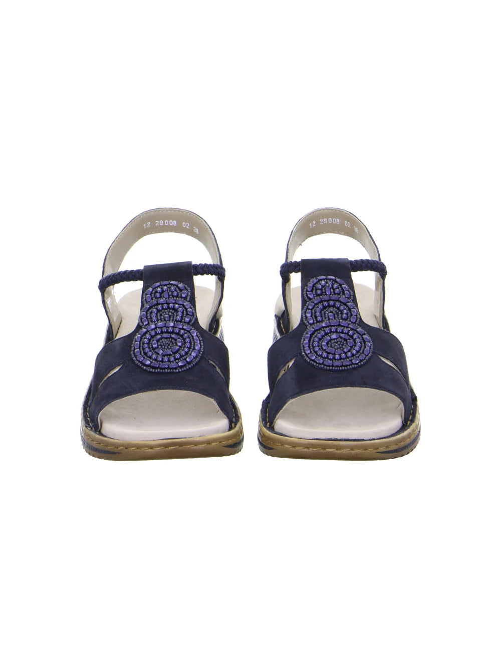 Ara Women's Hawaii 12-29008 Suede Wedge Heel Sandals Blue