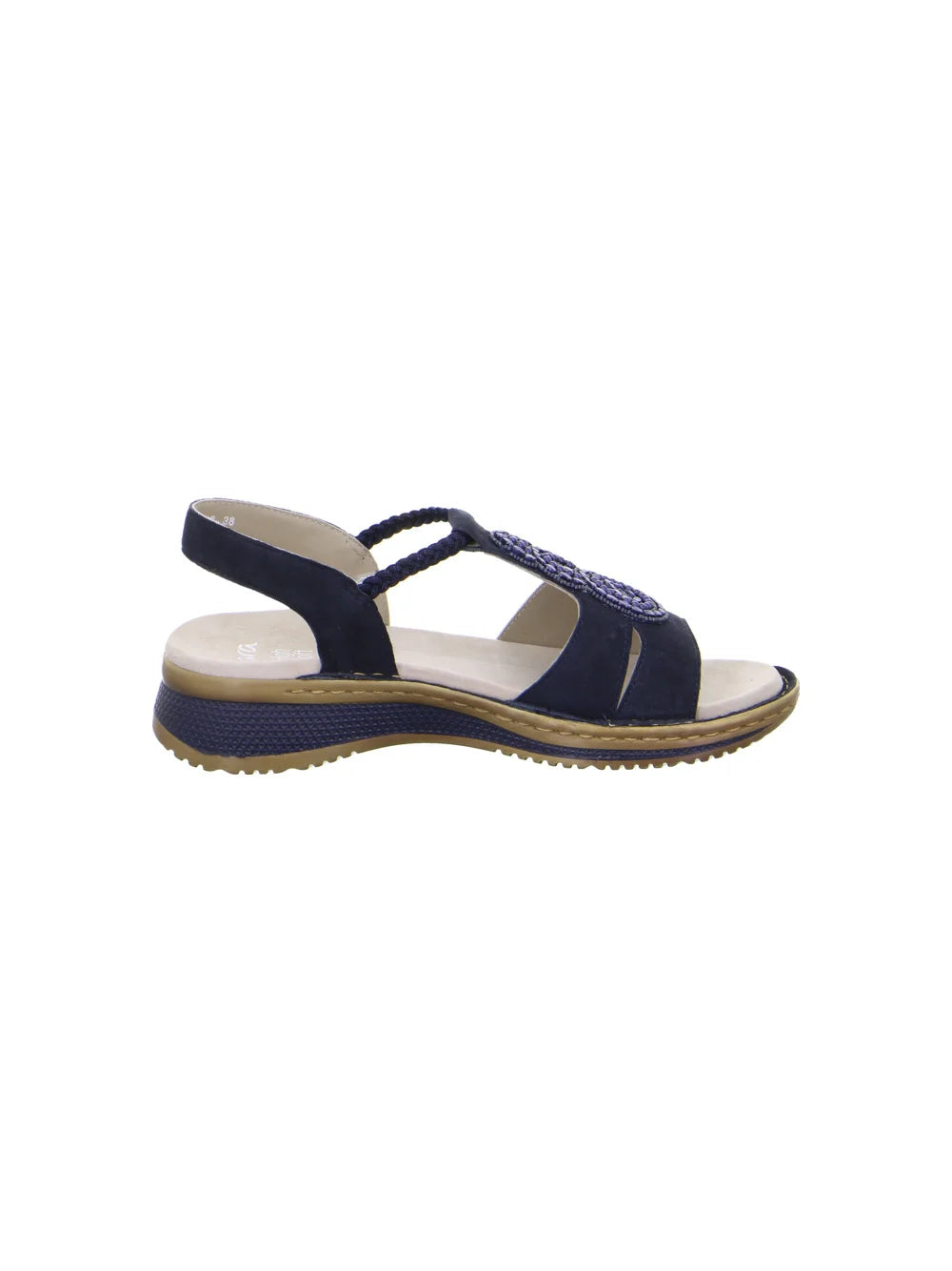 Ara Women's Hawaii 12-29008 Suede Wedge Heel Sandals Blue