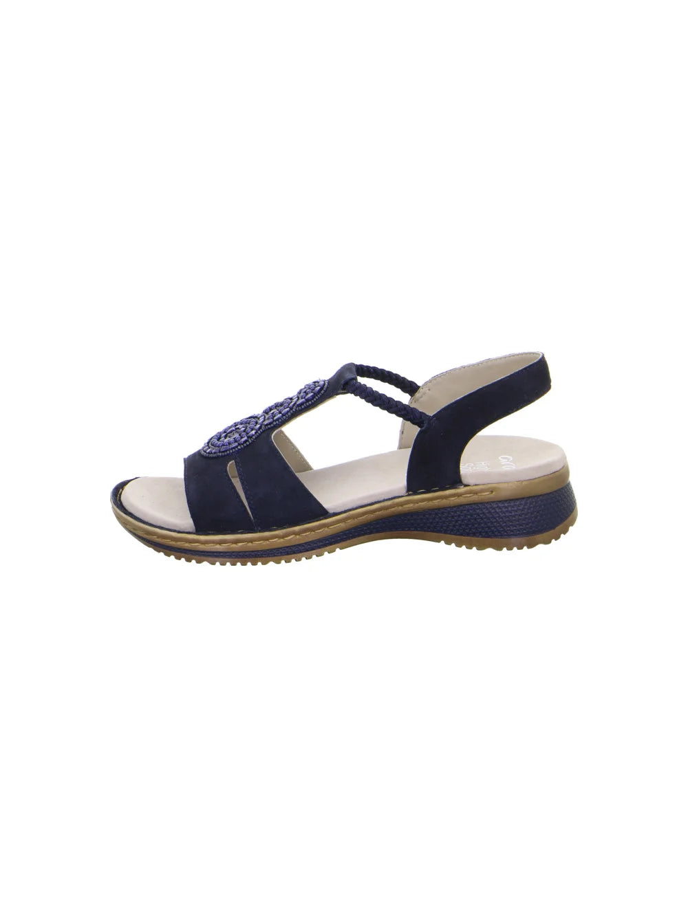 Ara Women's Hawaii 12-29008 Suede Wedge Heel Sandals Blue