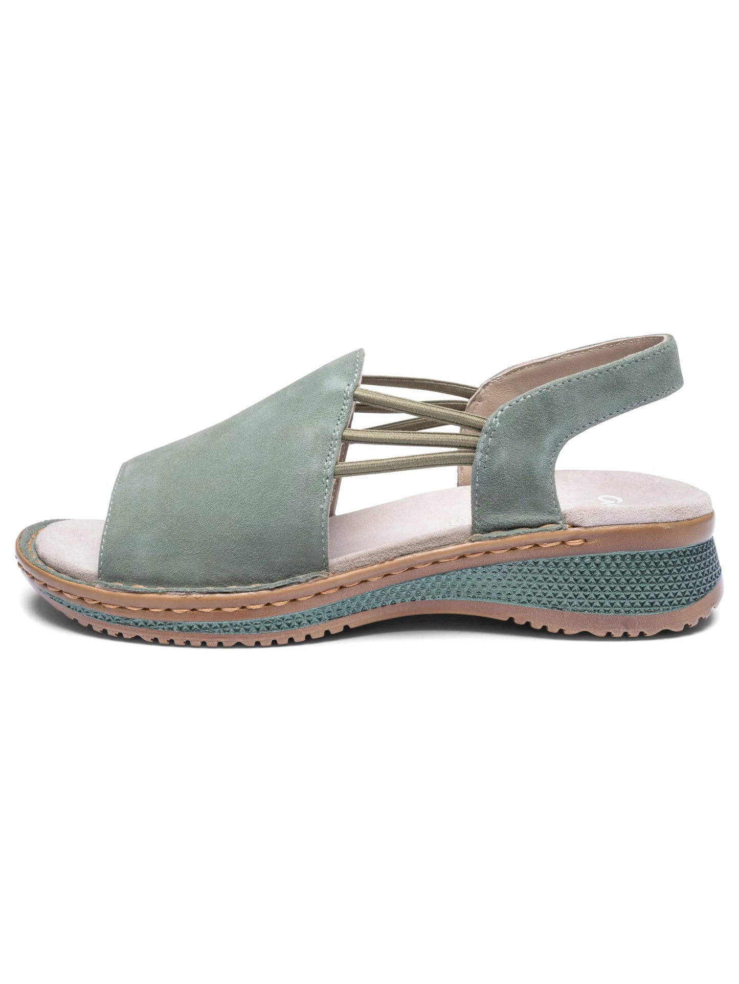 Ara Women's 1229005 Hawaii Suede Leather Sandals Thyme Green