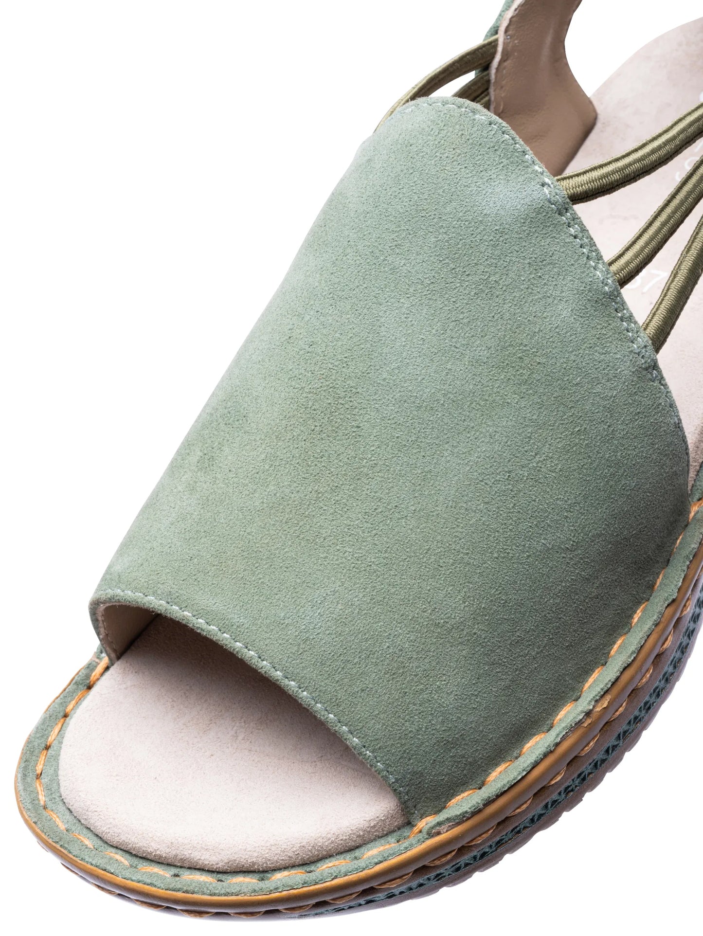 Ara Women's 1229005 Hawaii Suede Leather Sandals Thyme Green