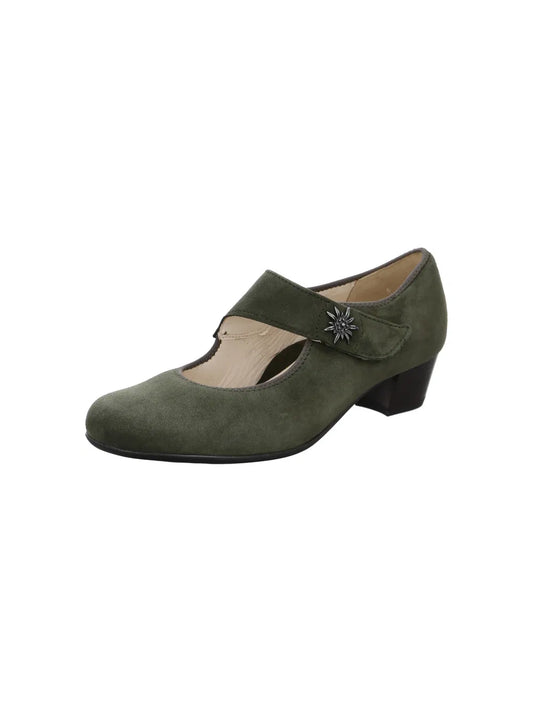 Ara Women's 1263602-06 Catania Leather Court Shoes Forest Green