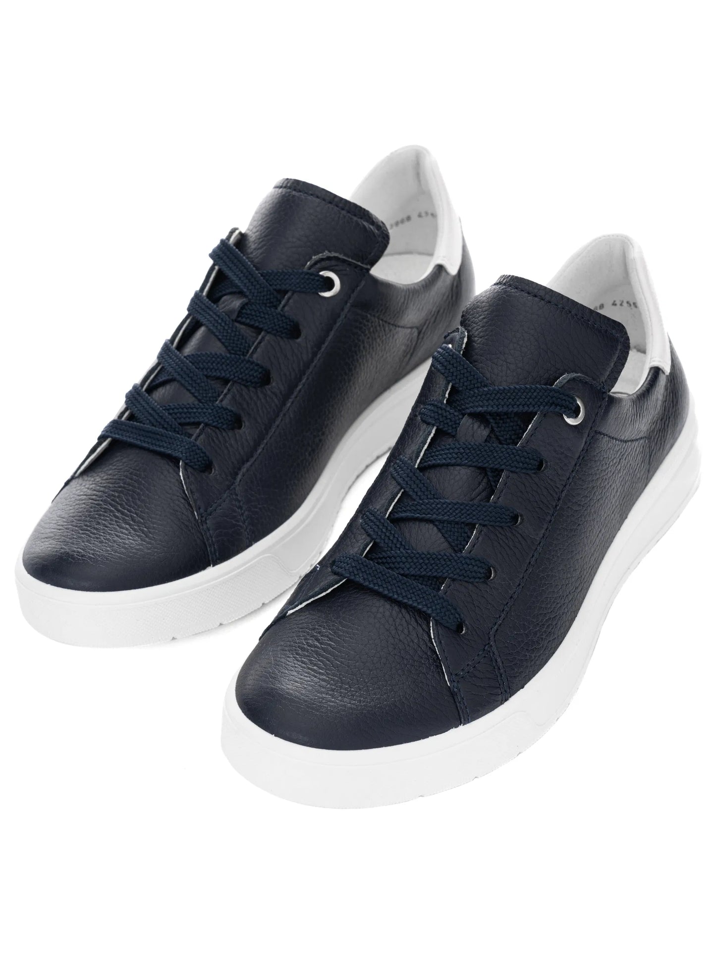 Ara Women's 1250016-02 Leather Rom Lace-Up Sneakers Blue