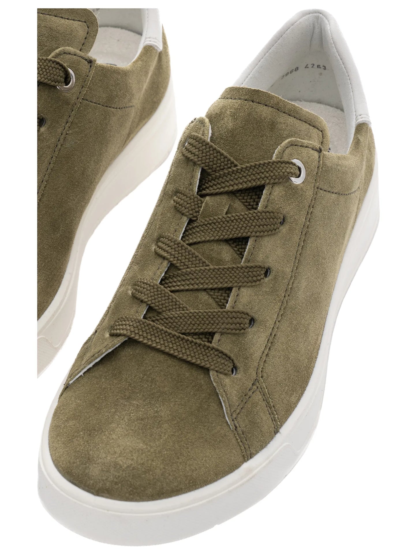 Ara Women's 1250016-06 Velour Rom Lace-Up Sneakers Herb Green