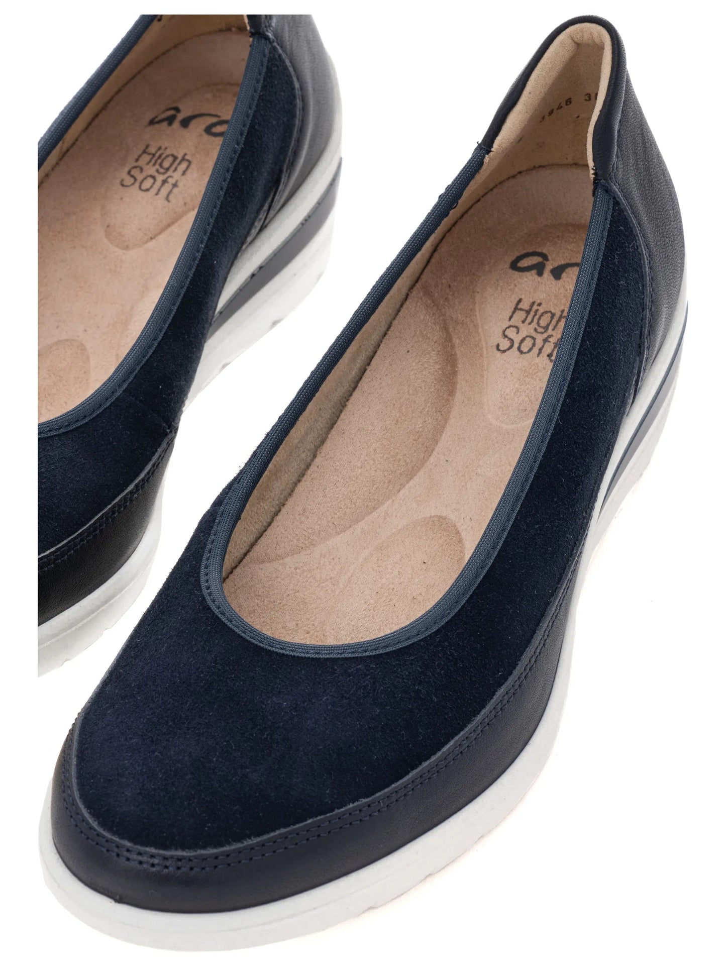 Ara Women's 1250664-02 Leather Court Shoes Zurich Blue