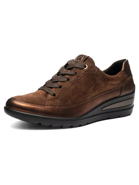 Ara Women's 1250601-03 Zurich Lace-Up Suede Leather Sneakers Mocca Brown
