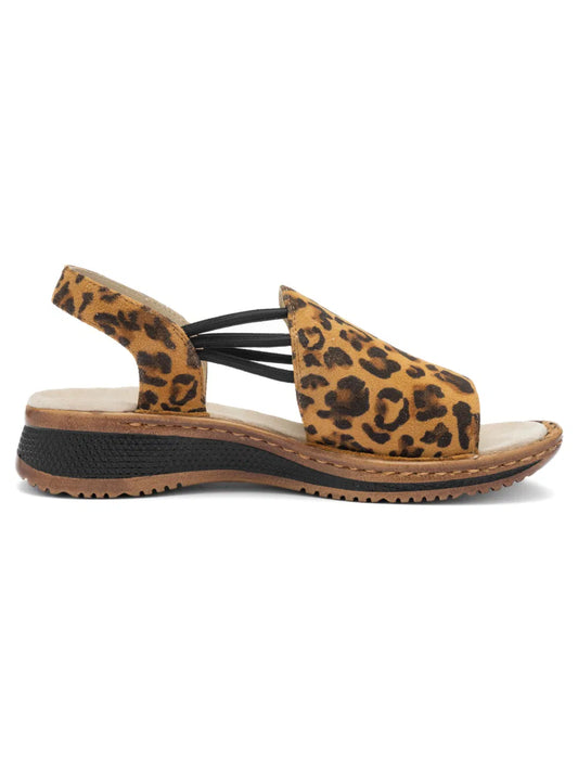 Ara Women's 1229005-26 Hawaii Suede Leather Sandals Leopard Print