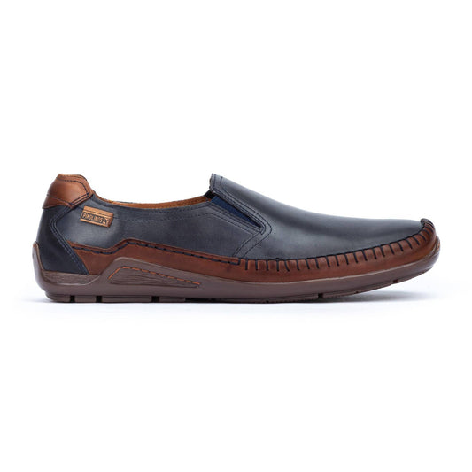 Pikolinos Men's Azores 06H-3128 Leather Moccasin Shoes Navy Blue