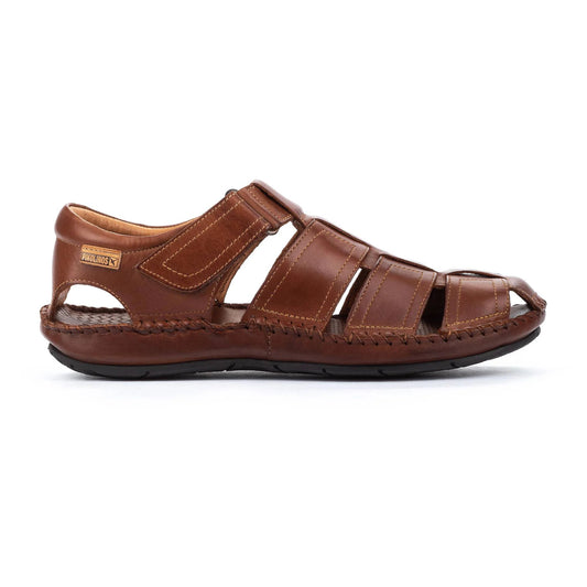 Pikolinos Men's Tarifa 06J-5433 Leather Flat Sandals Cuero Brown