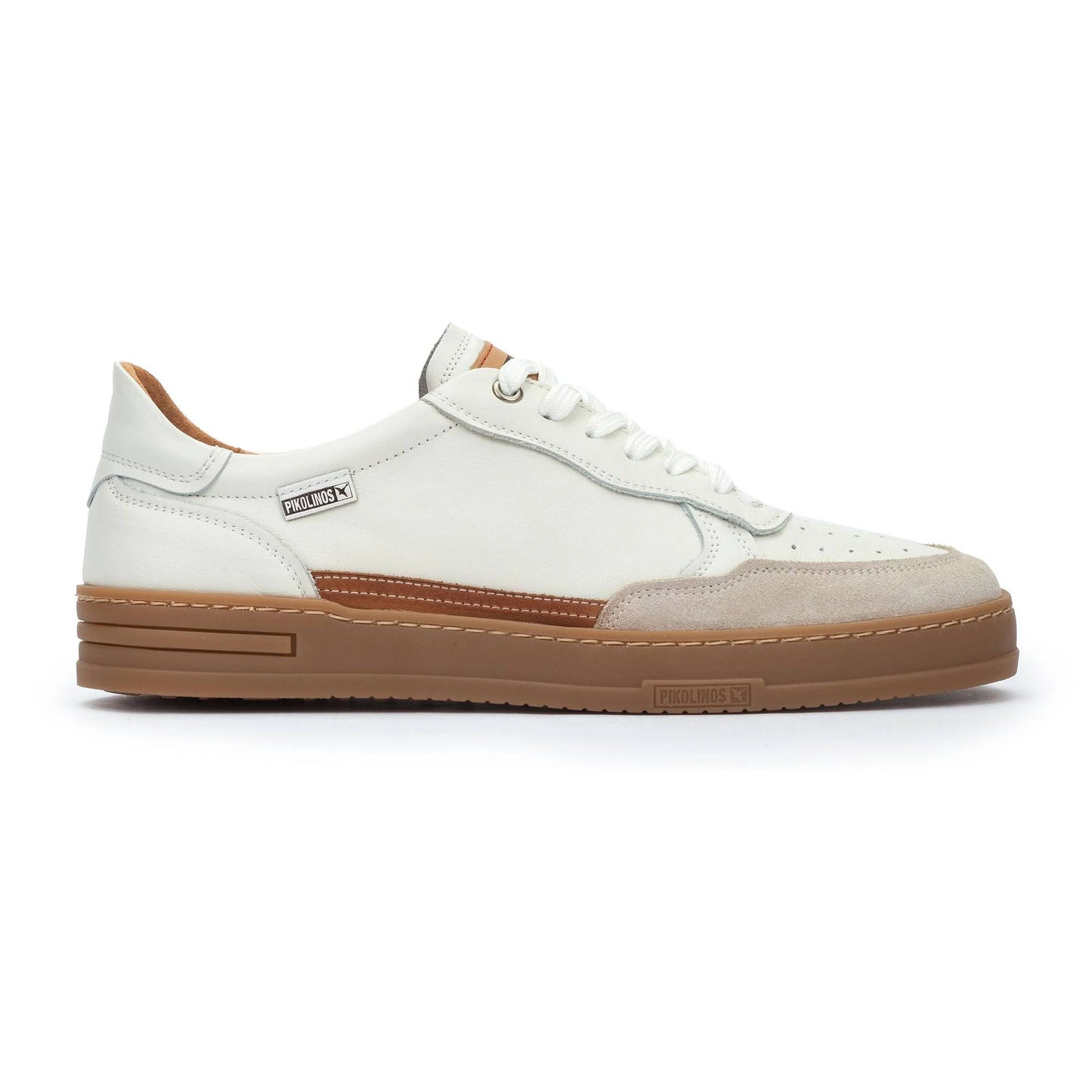 Pikolinos Men's Xativa M1K-6383C1 Leather Lace-Up Trainers Off White