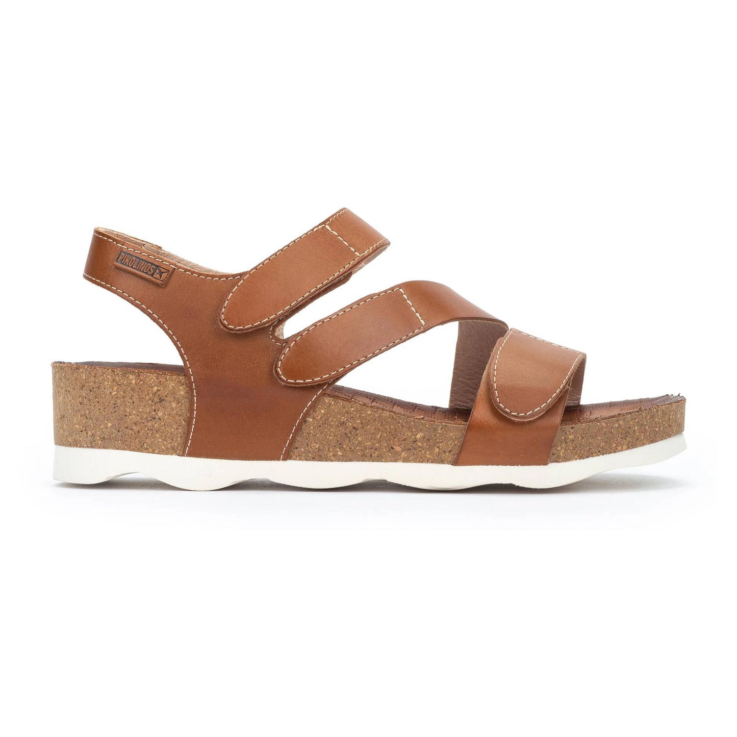 Pikolinos Women's Mahon W8E-0889 Leather Wedge Sandals Brandy Brown