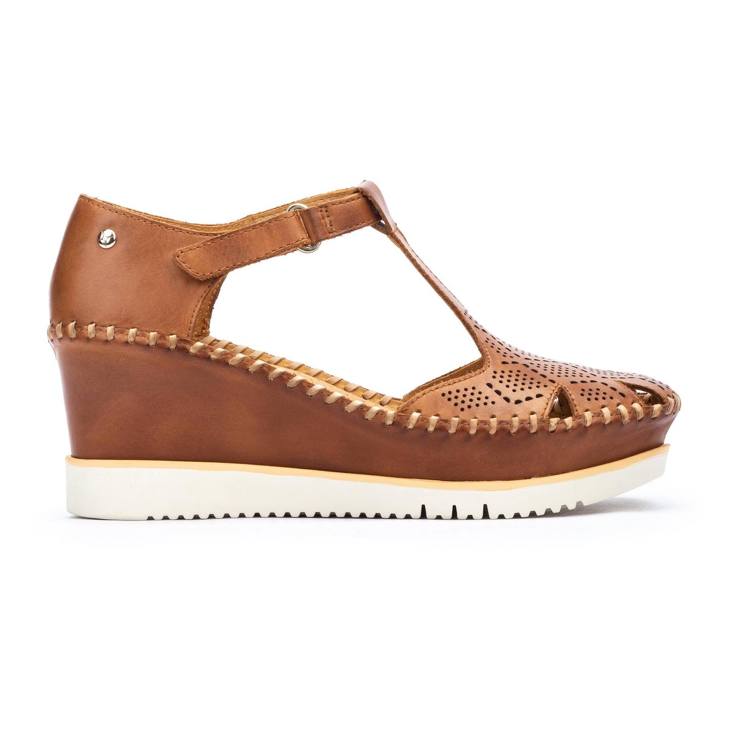 Pikolinos Women's W3Z-1991 Aguadulce Leather Wedge Sandals Brandy Brown