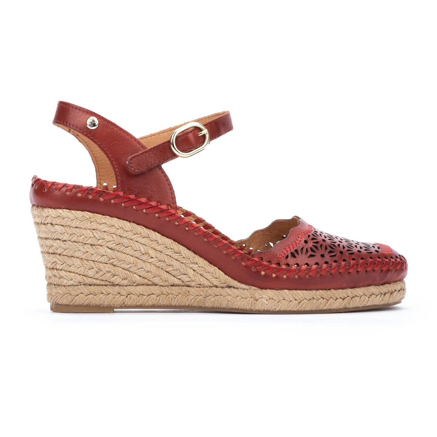 Pikolinos Women's W9Y-1508 Vila Jute Leather Wedge Sandals Sandia