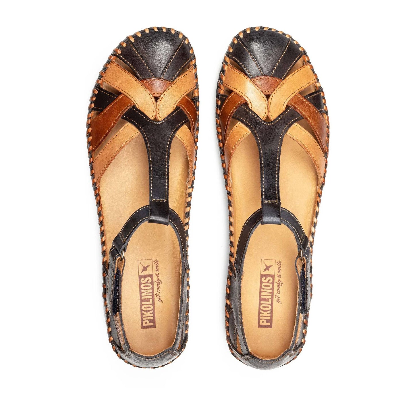 Pikolinos Women's P. Vallarta 655-0732C5 Leather Sandals Navy Blue