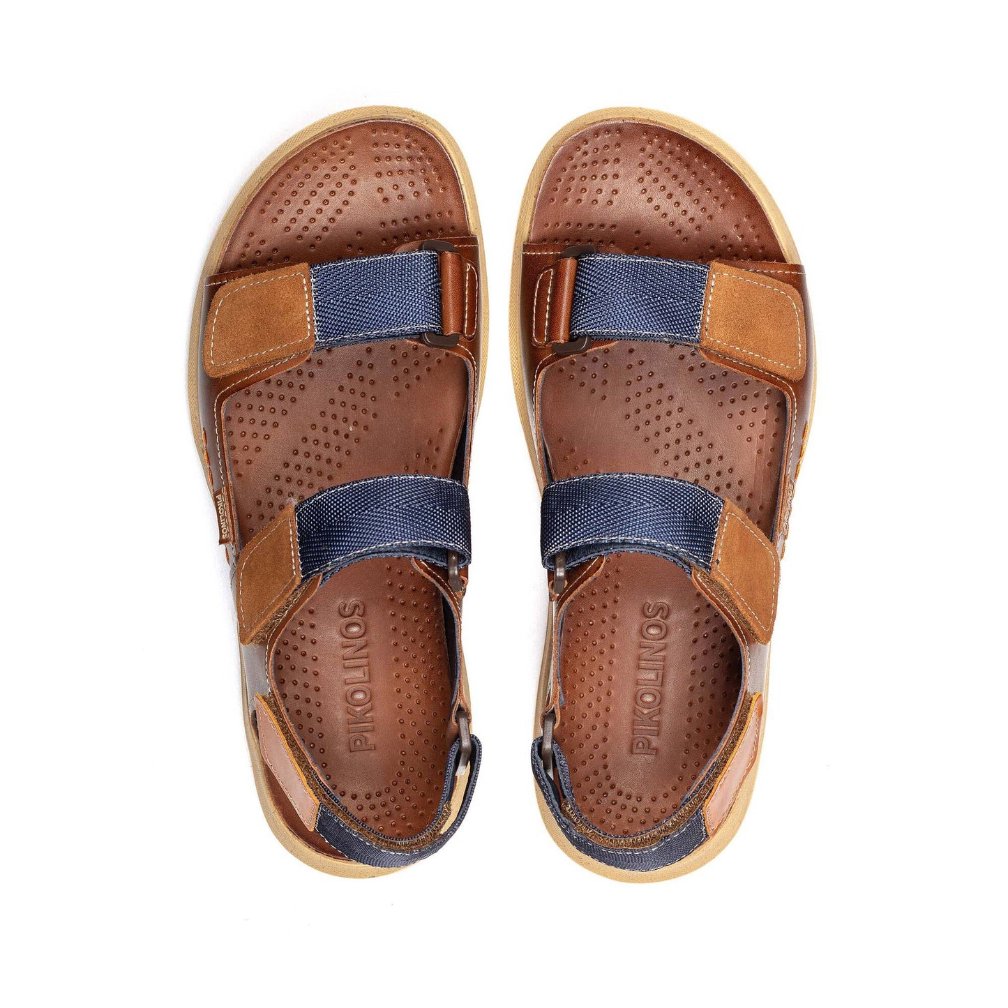 Pikolinos Men's Nijar M0B-0122C1 Leather Flat Sandals Cuero Brown