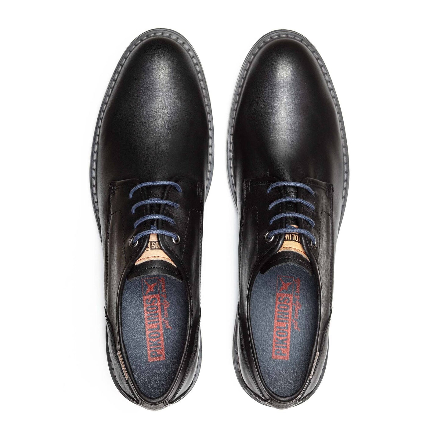 Pikolinos Men's York M2M-4178ST Leather Lace-Up Shoes Black