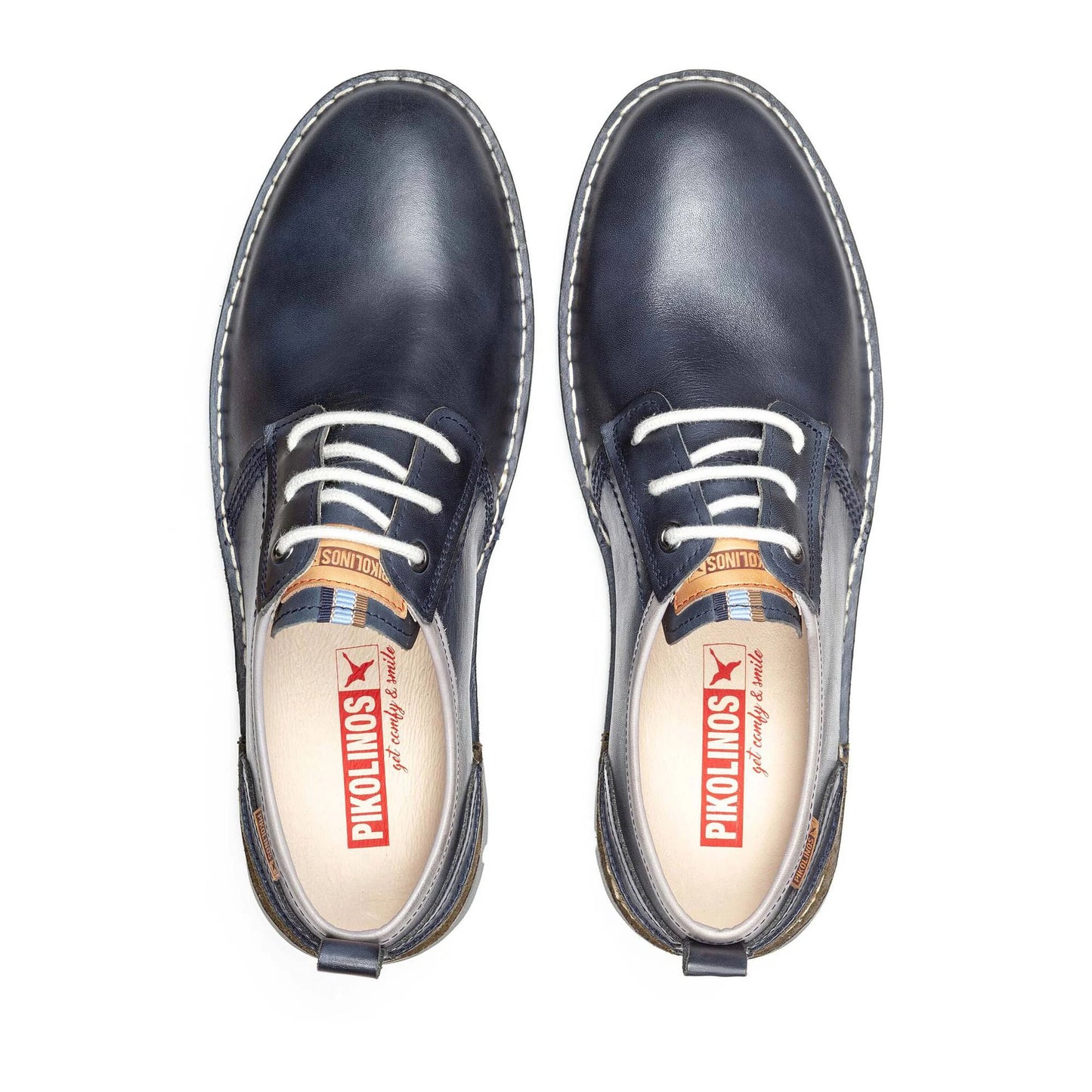 Pikolinos Men's Rivas M3T-4232C1 Leather Lace-Up Shoes Blue