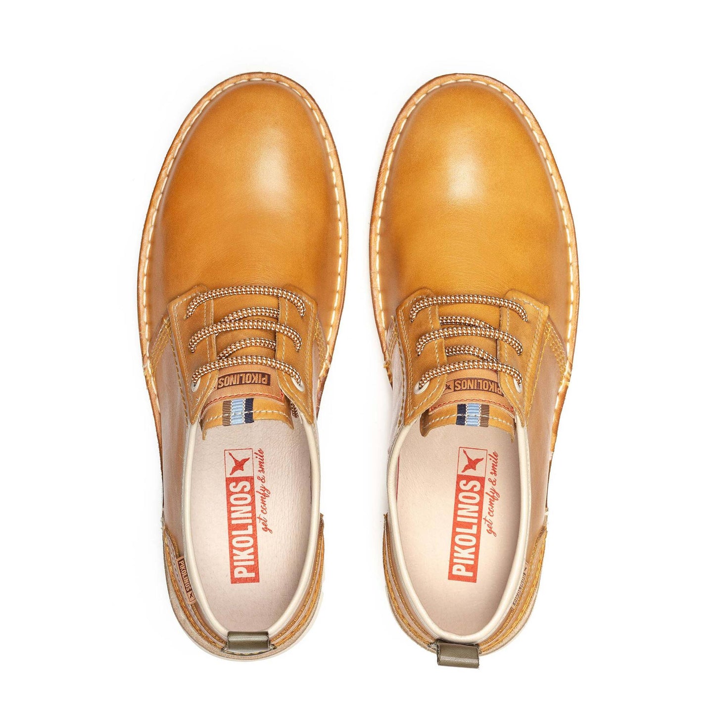 Pikolinos Men's Rivas M3T-4232C1 Leather Lace-Up Shoes Cheddar Yellow