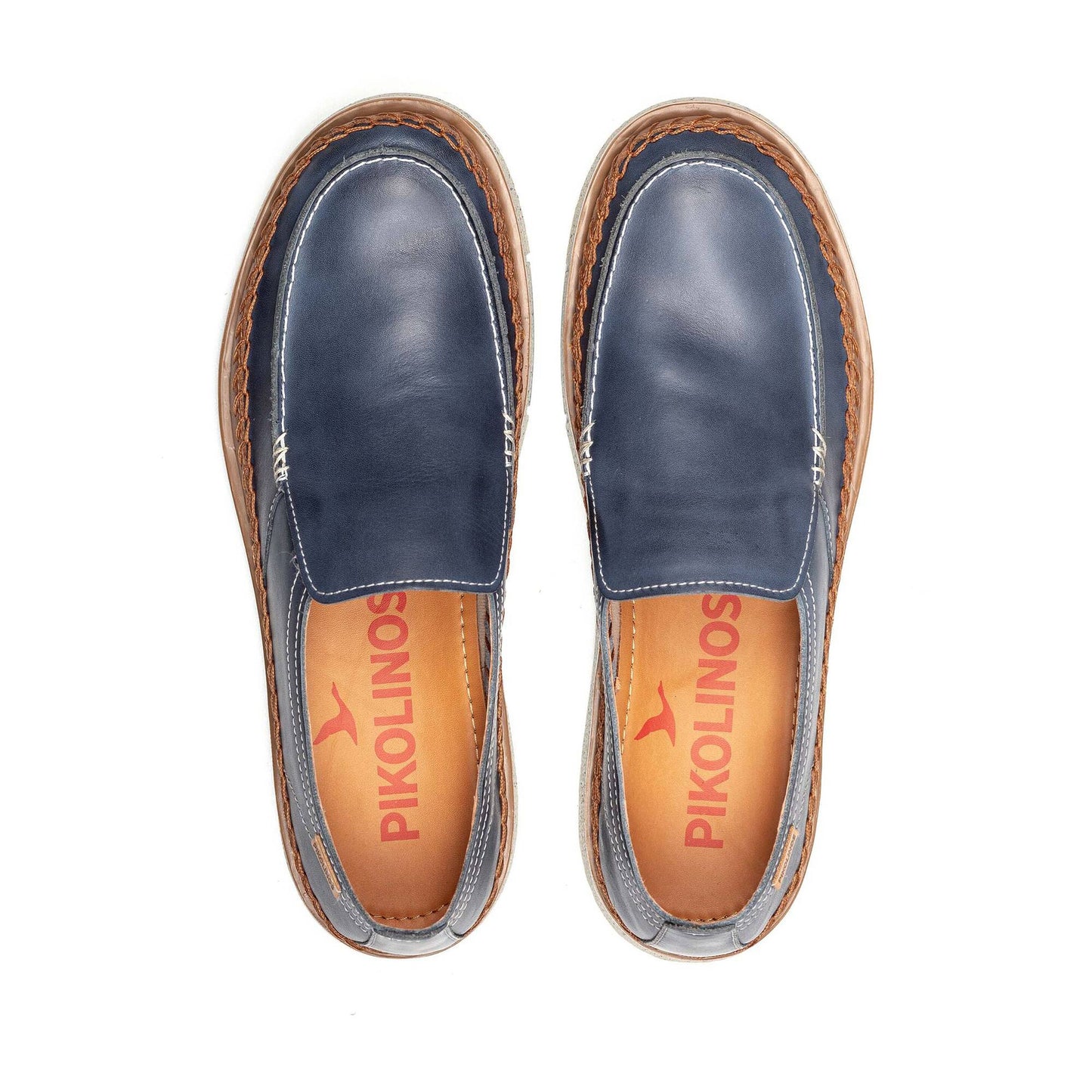Pikolinos Men's San Juan M6L-3085C1 Leather Moccasin Shoes Blue