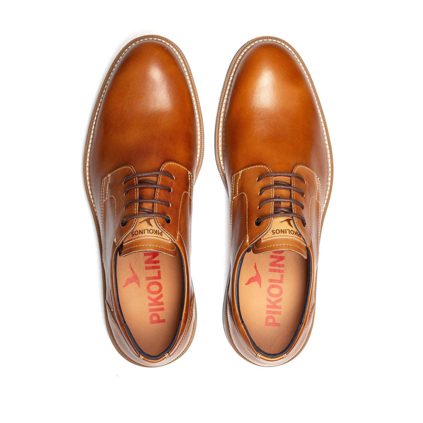 Pikolinos Men's Carlet M6W-4311 Leather Lace-Up Shoes Brandy Brown