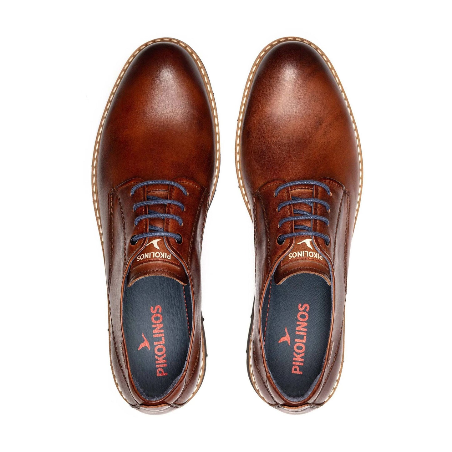 Pikolinos Men's Alarcon M7D-4289 Leather Lace-Up Shoes Cuero Brown