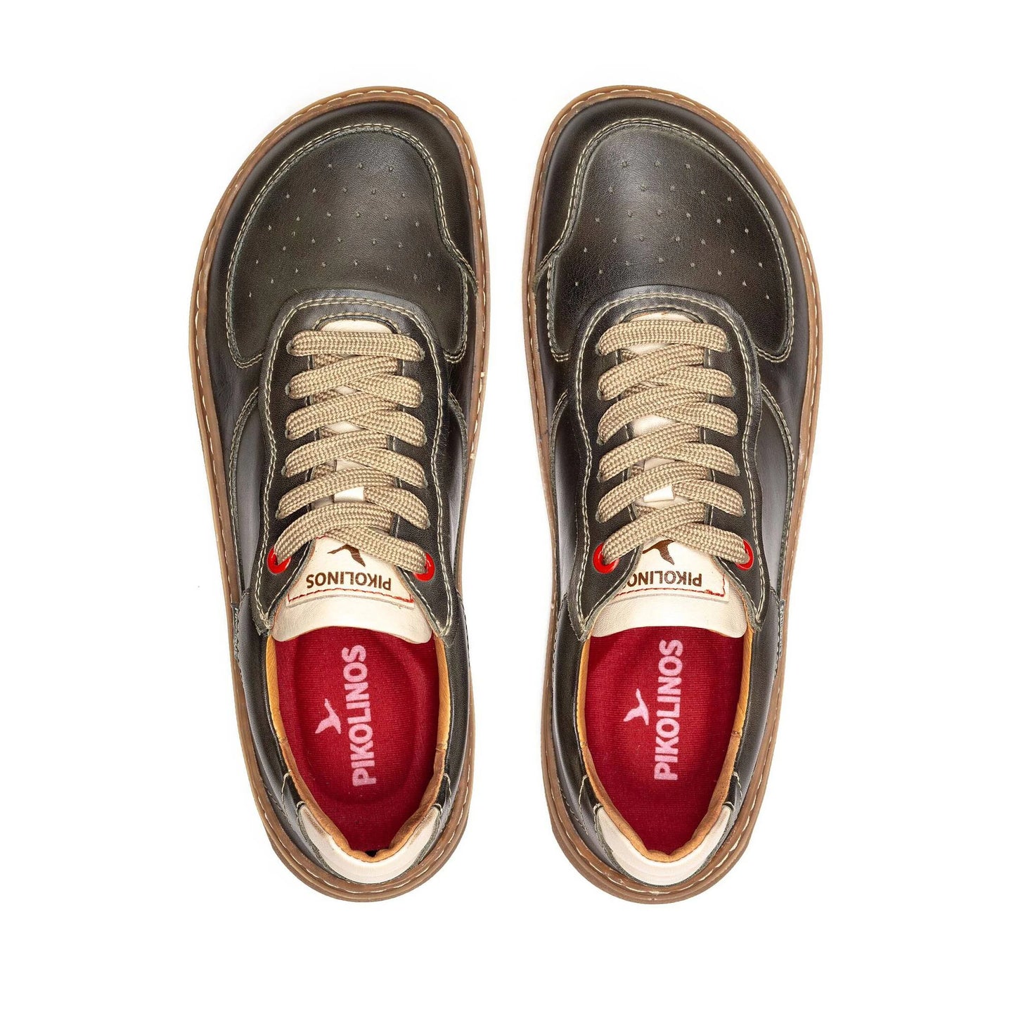 Pikolinos Men's Aranjuez U9F-6363C2 Leather Lace-Up Sneakers Pine Green