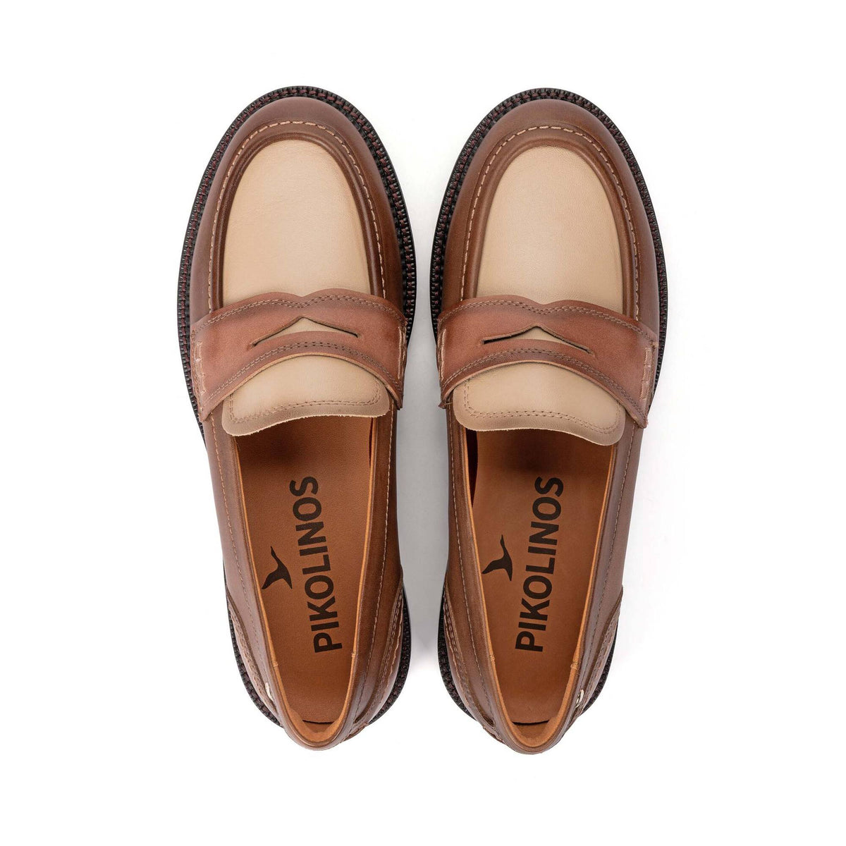 Pikolinos Women's Deva W2L-3959C1 Leather Loafer Shoes Cognac Brown
