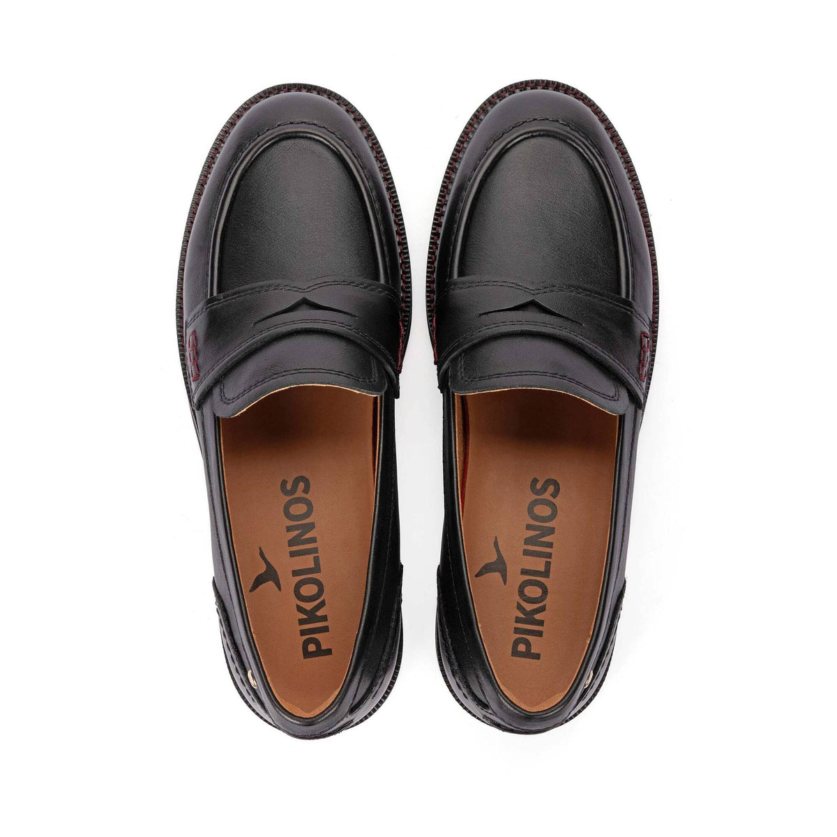 Pikolinos Women's Deva W2L-3959 Leather Loafer Shoes Black