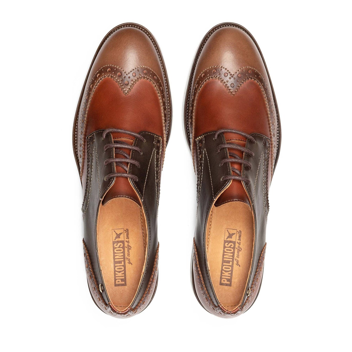 Pikolinos Women's Puertollano W3C-4868C1 Leather Blucher Shoes Topo Brown