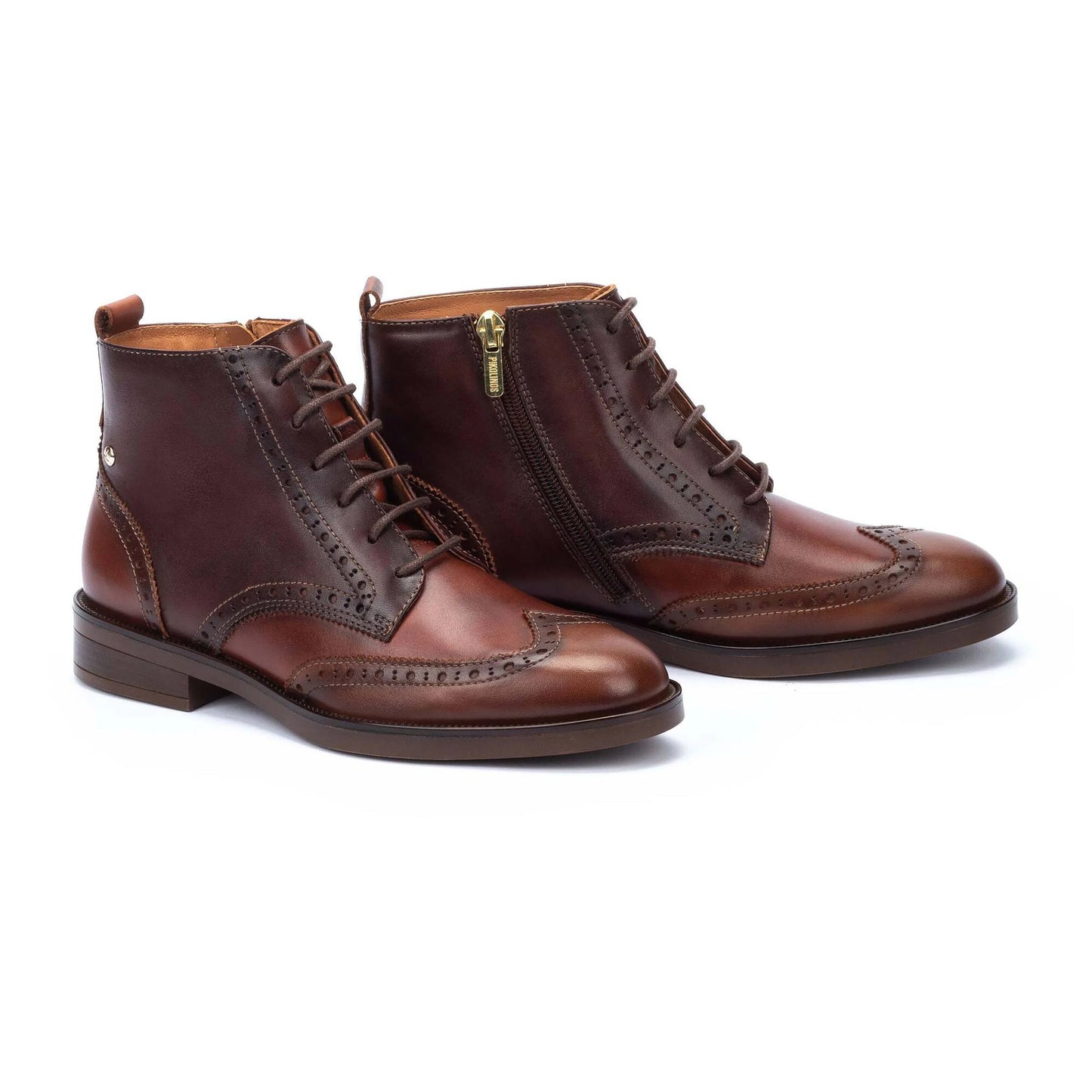 Pikolinos Women's Puertollano W3C-8856C1 Leather Flat Ankle Boots Cuero Brown