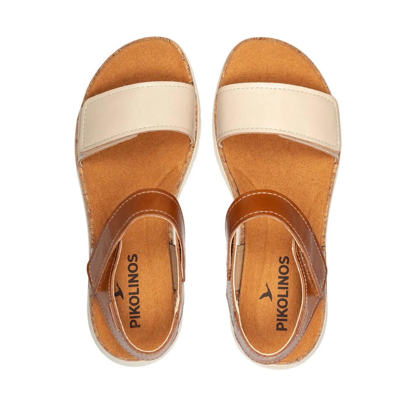 Pikolinos Women's Palma W4N-0940C1 Leather Wedge Sandals Marfil Brown