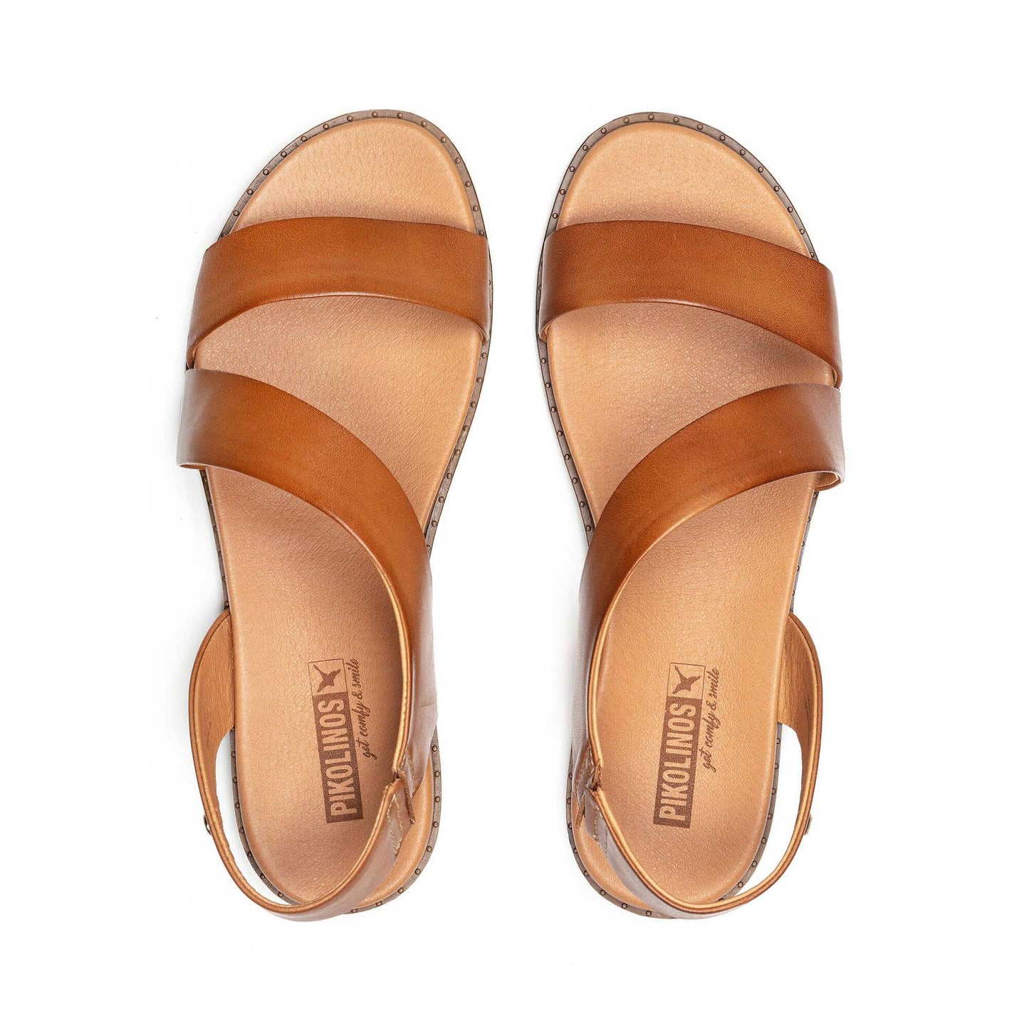 Pikolinos Women's Formentera W8Q-0944 Leather Sandals Brandy Brown