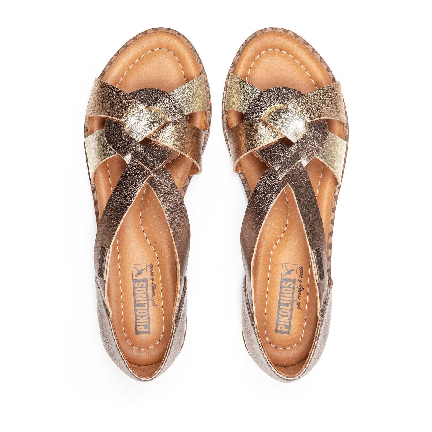 Pikolinos Women's W0X-0812CLC1 Algar Leather Sandals Stone