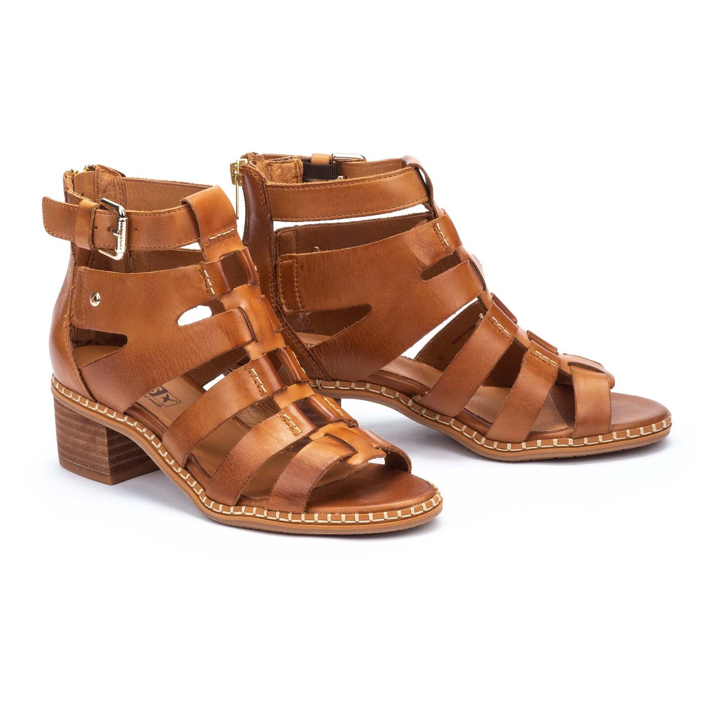 Pikolinos Women's W3H-1823 Blanes Leather Roman Sandals Brandy Brown