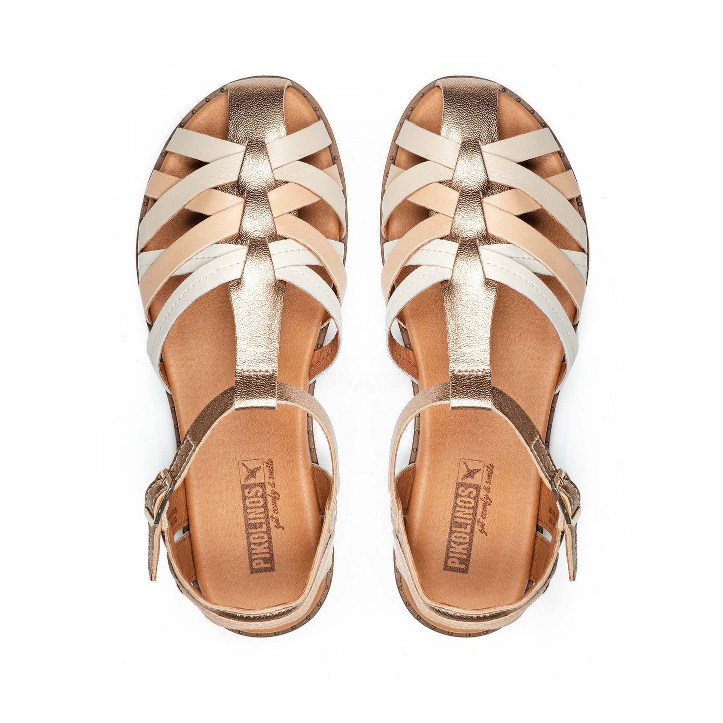 Pikolinos Women's W8Q-0803CLC1 Formentera Leather Sandals Champagne