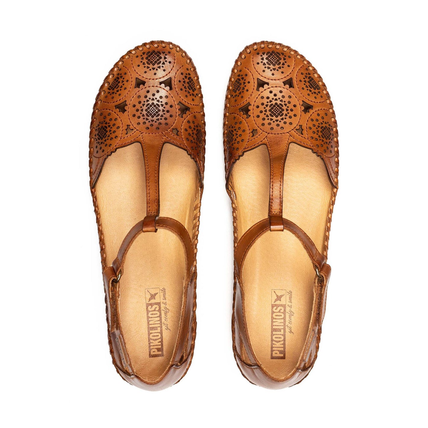 Pikolinos Women's 655-0734 P. Vallarta Leather Sandals Brandy Brown