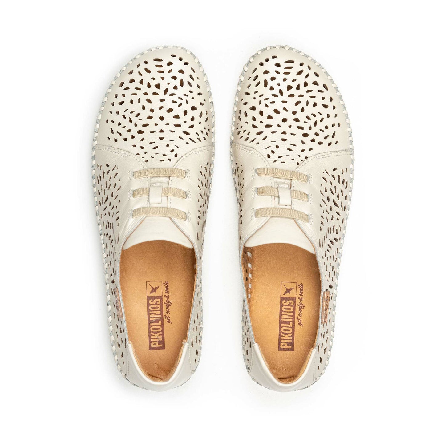 Pikolinos Women's P. Vallarta 655-4783 Leather Shoes Nata White