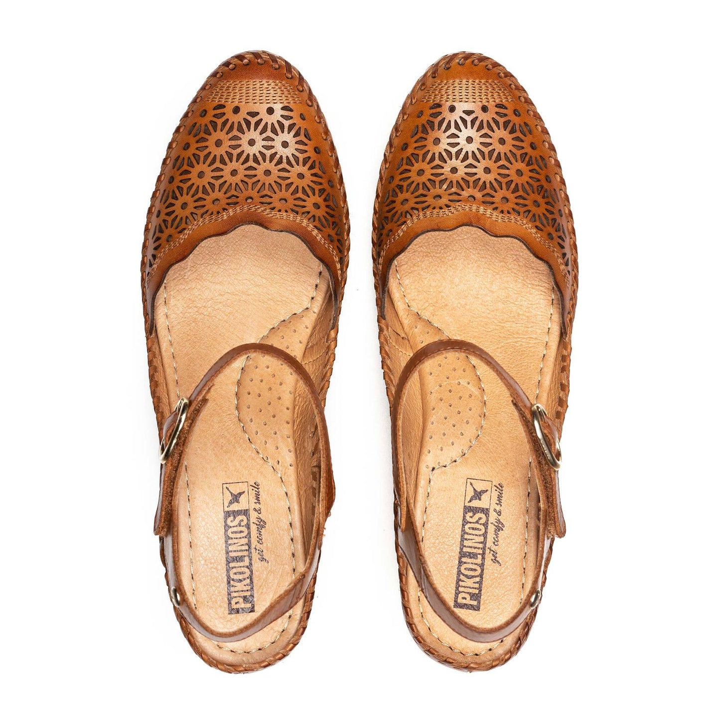 Pikolinos Women's W9Y-1508 Vila Jute Leather Wedge Sandals Brandy Brown