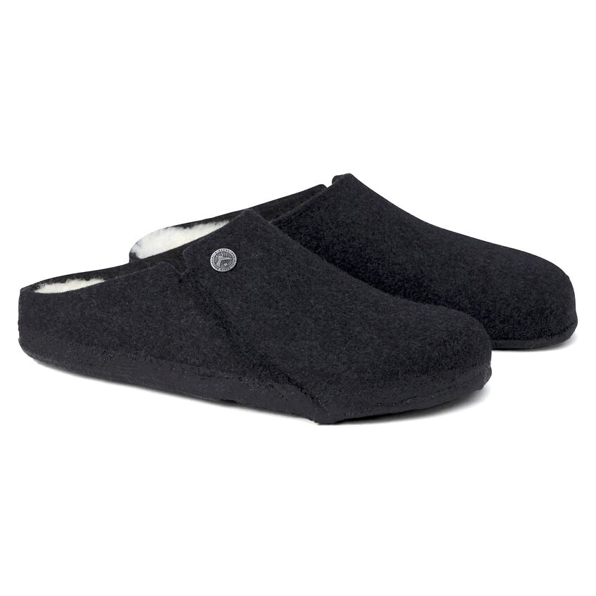 Birkenstock Unisex Zermatt Shearling Wool Felt Clog Slippers Anthracite Grey