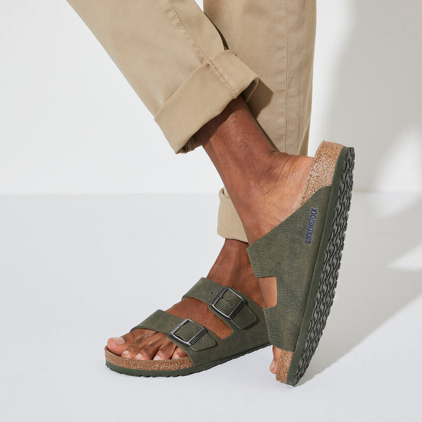 Birkenstock Unisex Arizona Vegan Regular Fit Sandals Desert Dust Thyme