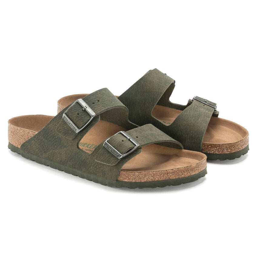 Birkenstock Unisex Arizona Vegan Regular Fit Sandals Desert Dust Thyme