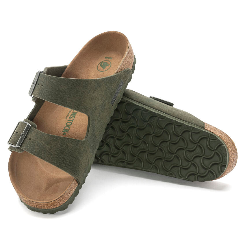 Birkenstock Unisex Arizona Vegan Regular Fit Sandals Desert Dust Thyme