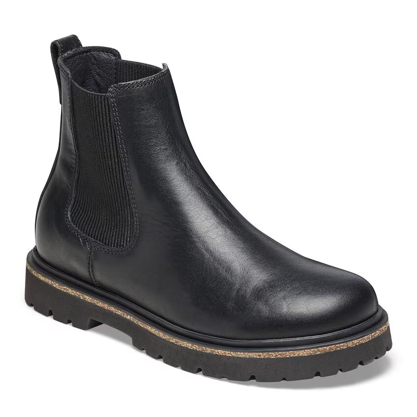 Birkenstock Women's Highwood Slip On Leather Chelsea Boots Black