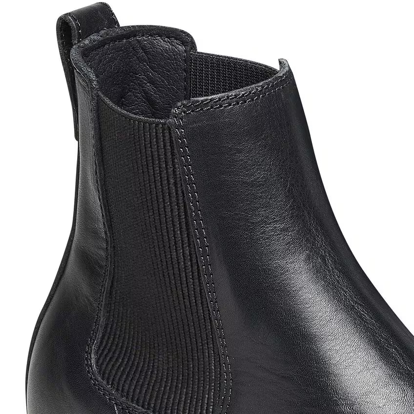 Birkenstock Women's Highwood Slip On Leather Chelsea Boots Black