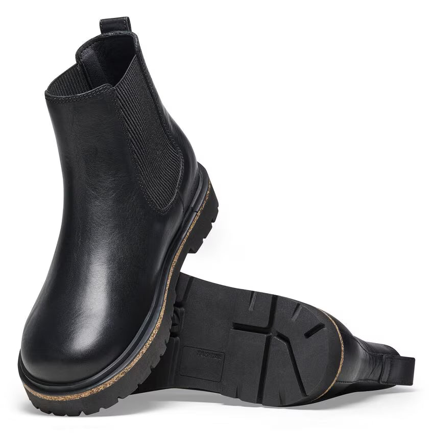 Birkenstock Women's Highwood Slip On Leather Chelsea Boots Black