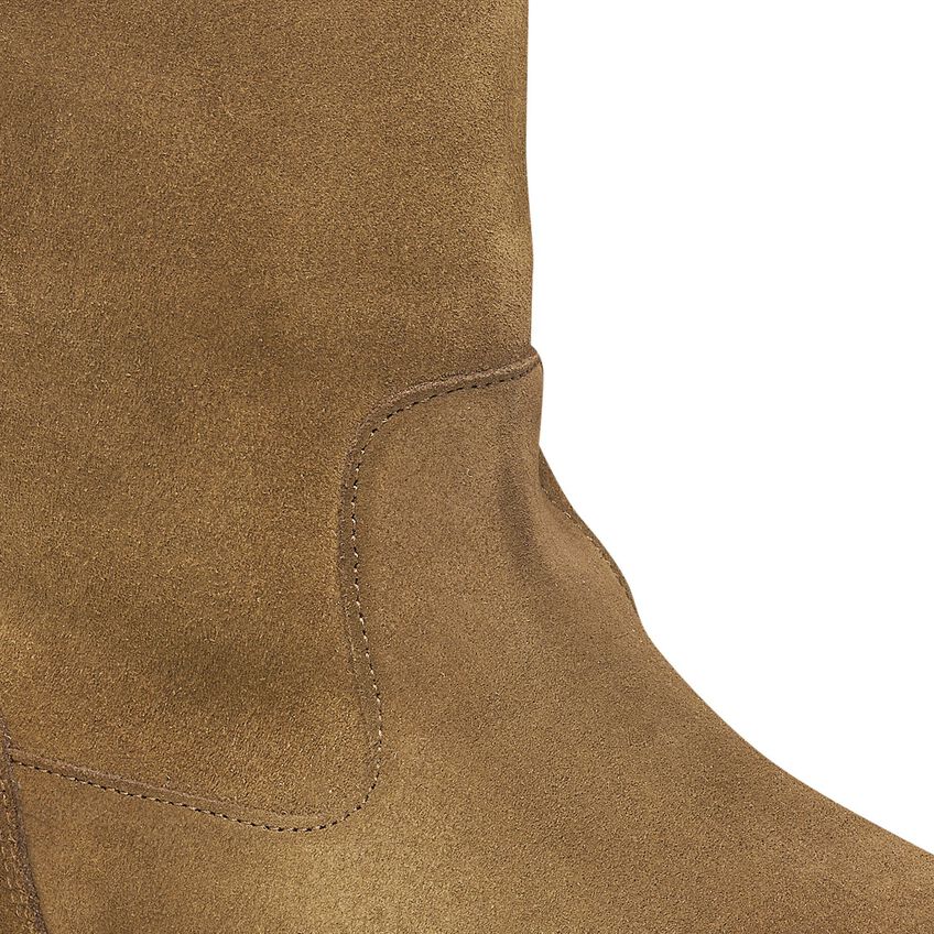 Birkenstock Women's Uppsala Shearling Suede Leather Boots Dark Tea Brown