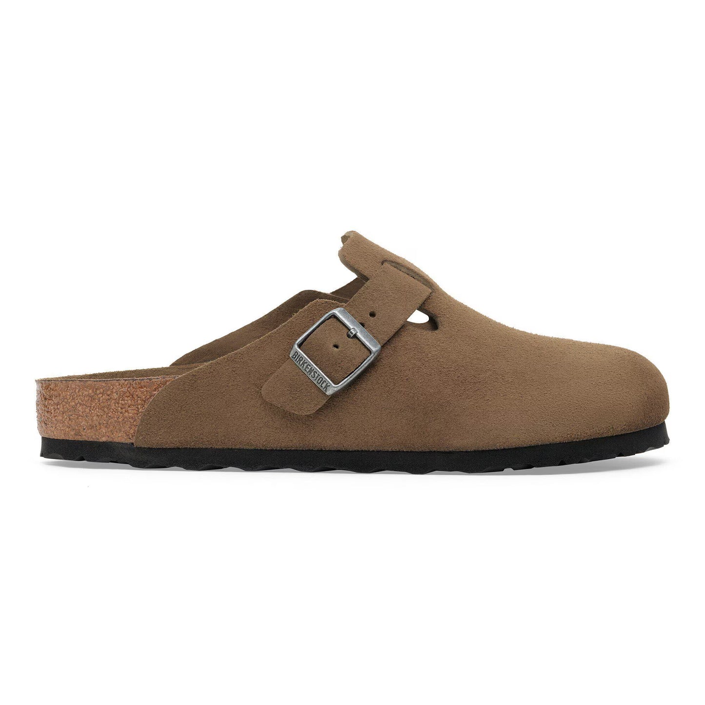 Birkenstock Women's Boston Soft Footbed Suede Leather Clogs Dark Tea Tonal