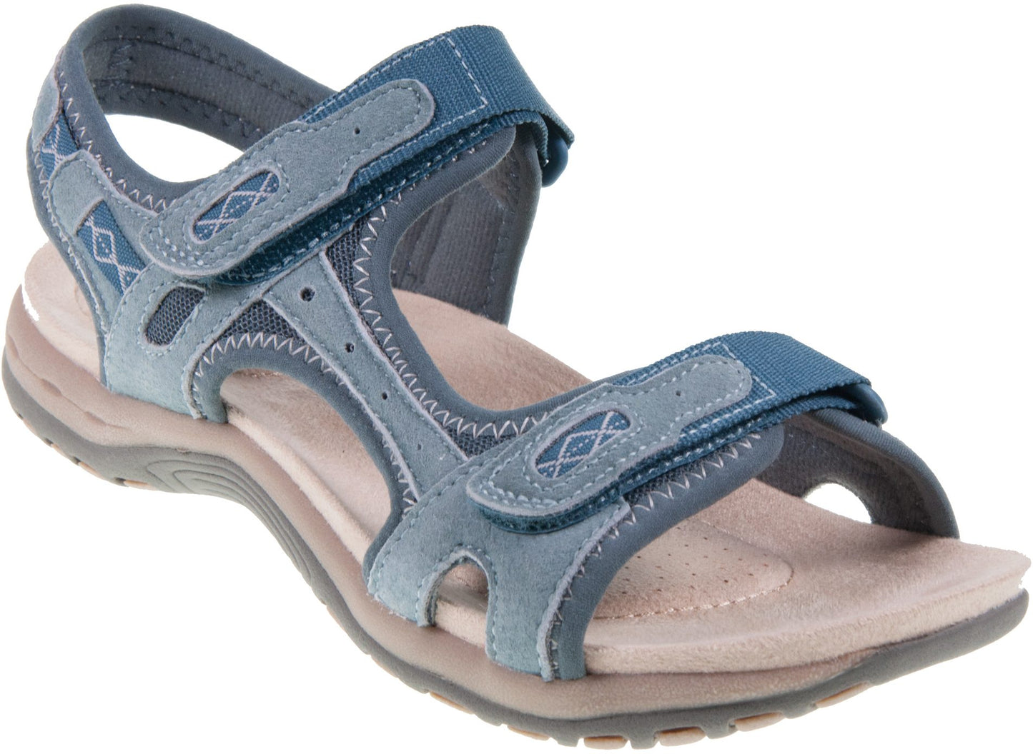 Free Spirit Women's 30526 Frisco Suede Leather Sandals Moroccan Blue
